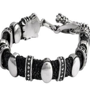 King Baby Studio Stingray Bracelet with Silver Links